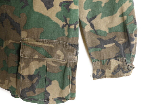 70s 79年製 米軍実物 US ARMY LC-1 リーフ カモ ホットウェザー ジャケット MEDIUM LONG / 古着 70年代 ヴィンテージ ミリタリー 迷彩 軍物