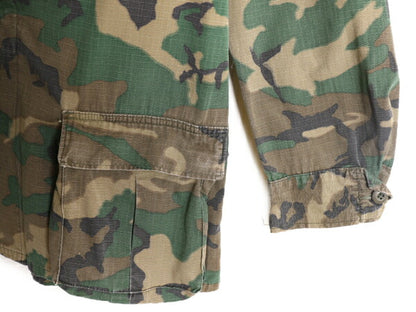 70s 79年製 米軍実物 US ARMY LC-1 リーフ カモ ホットウェザー ジャケット MEDIUM LONG / 古着 70年代 ヴィンテージ ミリタリー 迷彩 軍物