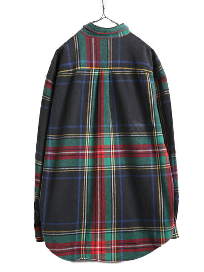 90s OLD GAP チェック 長袖 ボタンダウン シャツ メンズ XL / 90年代 オールド ギャップ コットン キャンバス マルチカラー 大きいサイズ