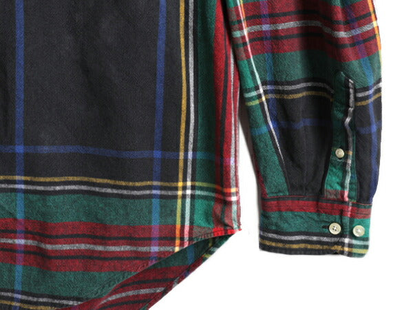 90s OLD GAP チェック 長袖 ボタンダウン シャツ メンズ XL / 90年代 オールド ギャップ コットン キャンバス マルチカラー 大きいサイズ
