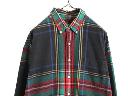 90s OLD GAP チェック 長袖 ボタンダウン シャツ メンズ XL / 90年代 オールド ギャップ コットン キャンバス マルチカラー 大きいサイズ