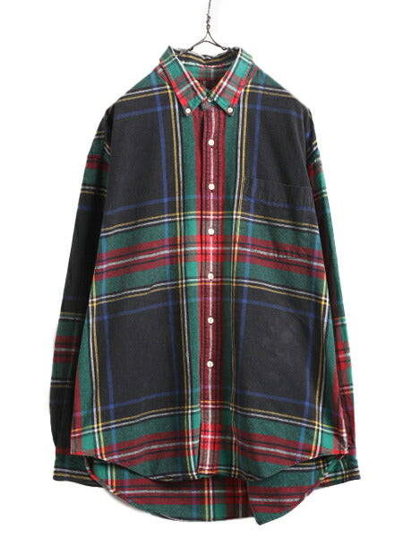 90s OLD GAP チェック 長袖 ボタンダウン シャツ メンズ XL / 90年代 オールド ギャップ コットン キャンバス マルチカラー 大きいサイズ