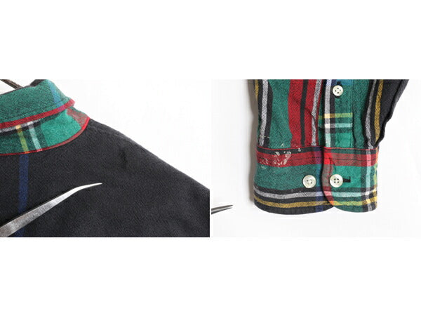 90s OLD GAP チェック 長袖 ボタンダウン シャツ メンズ XL / 90年代 オールド ギャップ コットン キャンバス マルチカラー 大きいサイズ