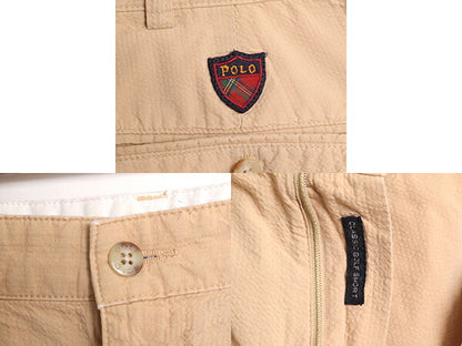 90s ポロ ゴルフ ラルフローレン シアサッカー ショートパンツ メンズ 34 / 古着 90年代 オールド POLO GOLF ショーツ 短パン ツータック