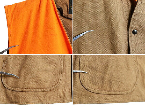 80s 90s USA製 ウールリッチ ダック ハンティング ベスト メンズ XL / ヴィンテージ Woolrich 重ね着 前開き ツートン 大きいサイズ ワーク