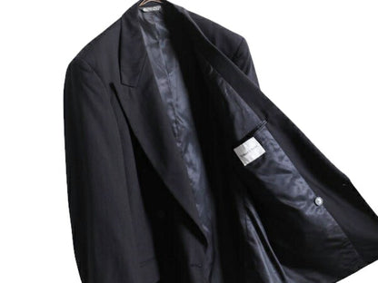 80s USA製 クリスチャン ディオール ダブルブレスト テーラード ジャケット メンズ XL 程 ヴィンテージ Christian Dior ブレザー ウール 紺