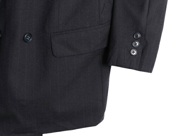 80s USA製 クリスチャン ディオール ダブルブレスト テーラード ジャケット メンズ XL 程 ヴィンテージ Christian Dior ブレザー ウール 紺