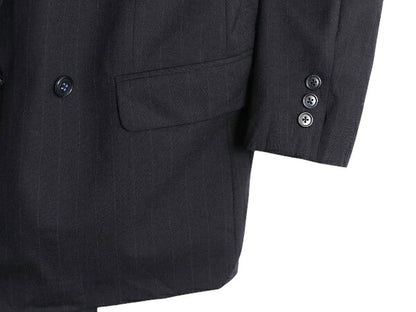 80s USA製 クリスチャン ディオール ダブルブレスト テーラード ジャケット メンズ XL 程 ヴィンテージ Christian Dior ブレザー ウール 紺