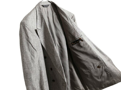 デッドストック 80s USA製 ピエールカルダン ダブルブレスト テーラード ジャケット メンズ L 程 ヴィンテージ Pierre Cardin ブレザー 灰