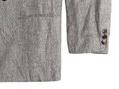 デッドストック 80s USA製 ピエールカルダン ダブルブレスト テーラード ジャケット メンズ L 程 ヴィンテージ Pierre Cardin ブレザー 灰