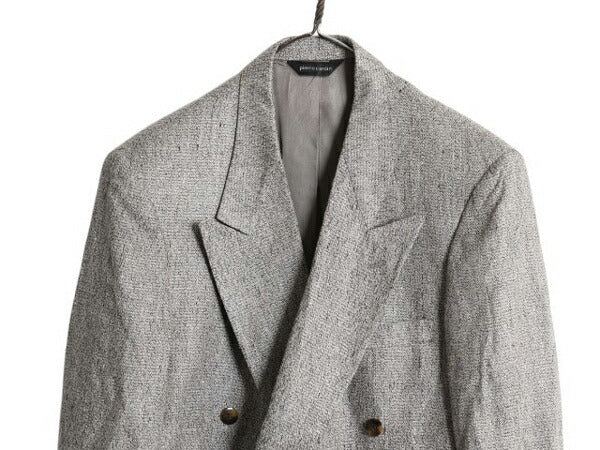 デッドストック 80s USA製 ピエールカルダン ダブルブレスト テーラード ジャケット メンズ L 程 ヴィンテージ Pierre Cardin ブレザー 灰