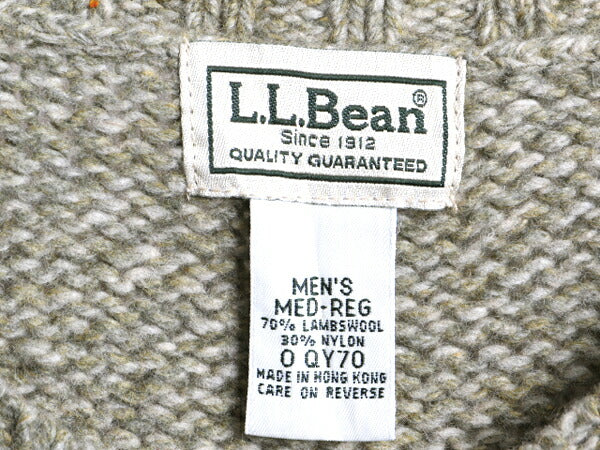 エルエルビーン ラム ウール ニット セーター メンズ M / 古着 LLBean アウトドア LLビーン ミドルゲージ 無地 長袖ニット 長袖セーター