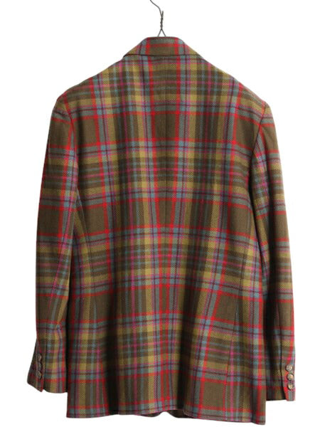 デッドストック 90s OLD GAP チェック テーラード ジャケット レディース M 新品 ブレザー 90年代 オールド ギャップ 旧タグ 紺タグ ウール