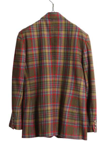 デッドストック 90s OLD GAP チェック テーラード ジャケット レディース M 新品 ブレザー 90年代 オールド ギャップ 旧タグ 紺タグ ウール