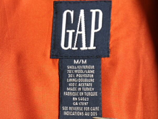デッドストック 90s OLD GAP チェック テーラード ジャケット レディース M 新品 ブレザー 90年代 オールド ギャップ 旧タグ 紺タグ ウール