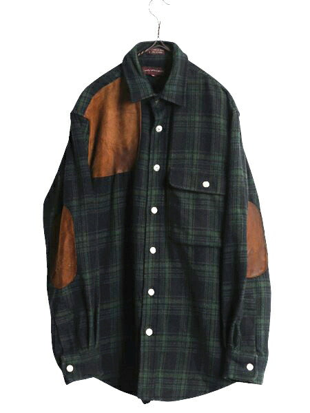70s チャップス ラルフローレン チェック ウール シャツ メンズ M 古着 ヴィンテージ CHAPS ポロ 長袖シャツ ハンティング シューティング