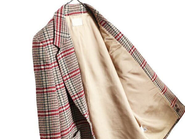 デッドストック 70s USA製 ペンドルトン ツイード テーラード ジャケット レディース XL ヴィンテージ PENDLETON ブレザー チェック ウール