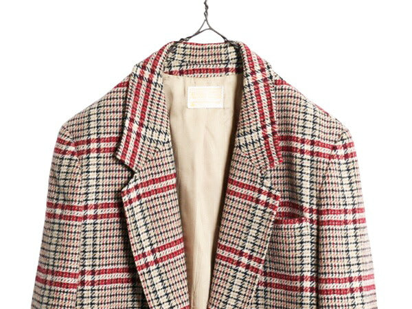 デッドストック 70s USA製 ペンドルトン ツイード テーラード ジャケット レディース XL ヴィンテージ PENDLETON ブレザー チェック ウール
