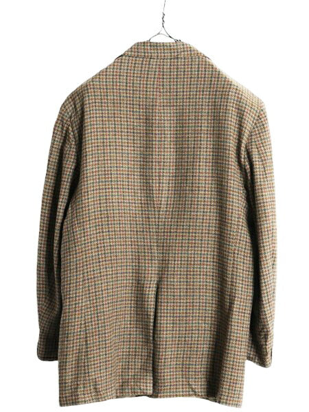 80s USA製 オービス ツイード テーラード ジャケット メンズ L 程 古着 80年代 ヴィンテージ ORVIS ブレザー ウール チェック マルチカラー
