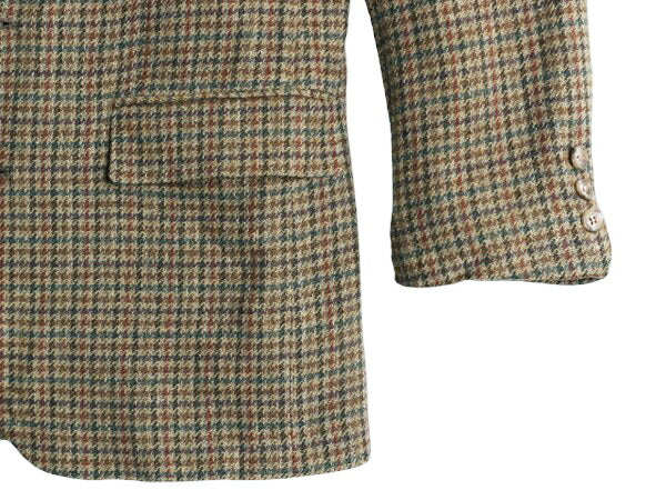 80s USA製 オービス ツイード テーラード ジャケット メンズ L 程 古着 80年代 ヴィンテージ ORVIS ブレザー ウール チェック マルチカラー