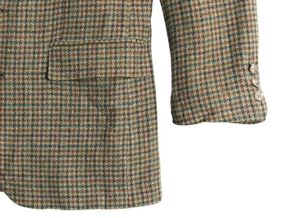 80s USA製 オービス ツイード テーラード ジャケット メンズ L 程 古着 80年代 ヴィンテージ ORVIS ブレザー ウール チェック マルチカラー
