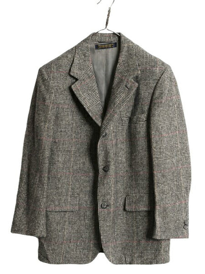 80s USA製 ブルックスブラザーズ テーラード ジャケット メンズ M ヴィンテージ BROOKS BROTHERS 100% キャメル ヘアー ブレザー チェック