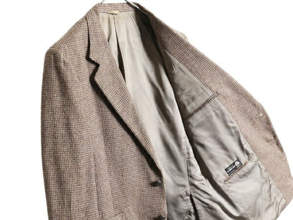 80s USA製 ジバンシィ ツイード テーラード ジャケット メンズ L / ヴィンテージ GIVENCHY ウール ブレザー マルチカラー ユニオンメイド