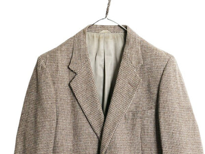 80s USA製 ジバンシィ ツイード テーラード ジャケット メンズ L / ヴィンテージ GIVENCHY ウール ブレザー マルチカラー ユニオンメイド