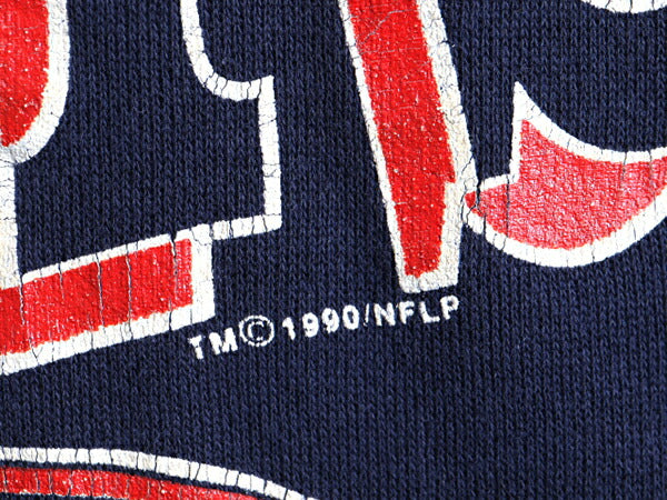 90s USA製 ■ TULTEX NFL ジャイアンツ プリント スウェット ( M メンズ S 程) 古着 90年代 オールド タルテックス トレーナー アメフト 紺