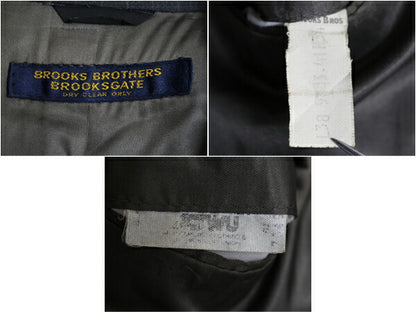 80s USA製 ブルックスブラザーズ テーラード ジャケット メンズ M 古着 ヴィンテージ BrooksGate チョーク ストライプ ブレザー ウール 灰