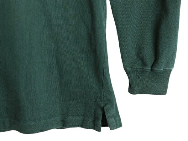 90s USA製 ポロ ラルフローレン タートルネック ポケット付き 長袖 Tシャツ メンズ L オールド ロンT ラガーシャツ 素材 ヘビーウェイト 緑