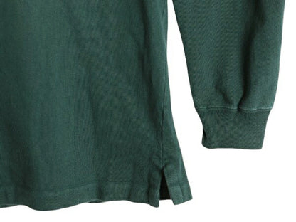 90s USA製 ポロ ラルフローレン タートルネック ポケット付き 長袖 Tシャツ メンズ L オールド ロンT ラガーシャツ 素材 ヘビーウェイト 緑