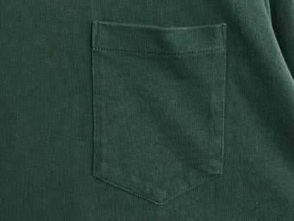 90s USA製 ポロ ラルフローレン タートルネック ポケット付き 長袖 Tシャツ メンズ L オールド ロンT ラガーシャツ 素材 ヘビーウェイト 緑