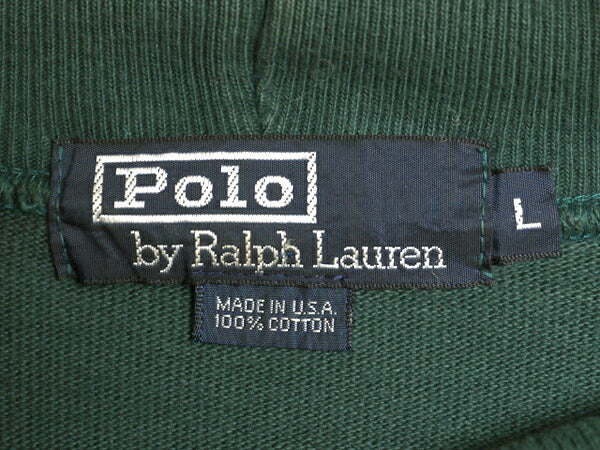 90s USA製 ポロ ラルフローレン タートルネック ポケット付き 長袖 Tシャツ メンズ L オールド ロンT ラガーシャツ 素材 ヘビーウェイト 緑