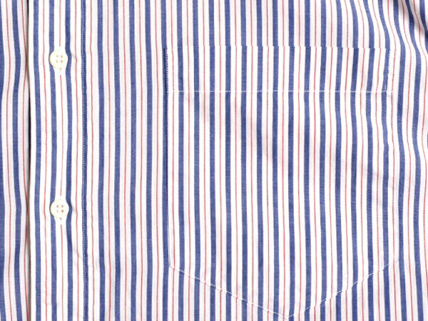 90s ポロスポーツ ラルフローレン ストライプ 長袖 バンドカラー シャツ メンズ M 古着 90年代 オールド POLO SPORT 長袖シャツ ノーカラー