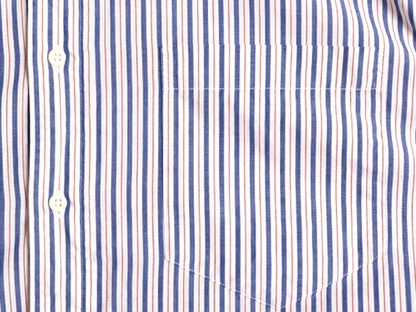 90s ポロスポーツ ラルフローレン ストライプ 長袖 バンドカラー シャツ メンズ M 古着 90年代 オールド POLO SPORT 長袖シャツ ノーカラー