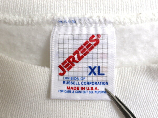 90s USA製 ジョーク イラスト プリント スウェット メンズ XL 古着 90年代 オールド トレーナー 裏起毛 アート キャラクター 大きいサイズ