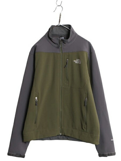 US企画 ノースフェイス APEX ソフトシェル ジャケット メンズ M / The North face アウトドア ストレッチ 裏 フリース フルジップ ブルゾン