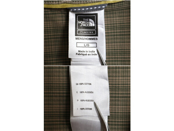 ノースフェイス チェック 長袖 シャツ メンズ L / 古着 The North Face A5シリーズ アウトドア ポケット付き 長袖シャツ マルチカラー 薄手