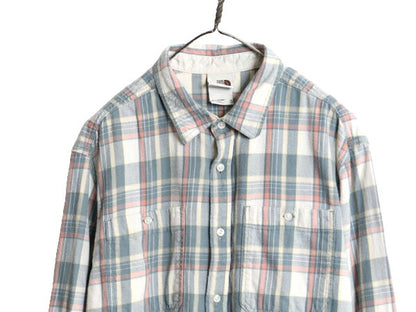 ノースフェイス チェック 長袖 フランネル シャツ メンズ XL THE NORTH FACE アウトドア 長袖シャツ ネルシャツ 大きいサイズ マルチカラー