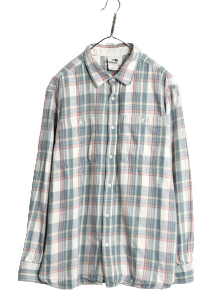 ノースフェイス チェック 長袖 フランネル シャツ メンズ XL THE NORTH FACE アウトドア 長袖シャツ ネルシャツ 大きいサイズ マルチカラー