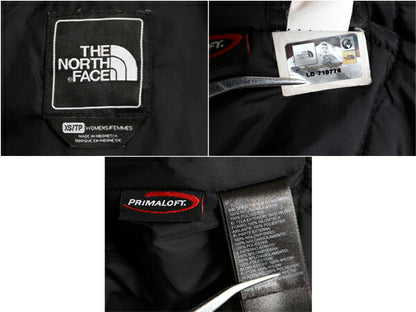 ノースフェイス 中綿 ナイロン ベスト レディース XS 古着 The North Face アウトドア 重ね着 前開き ハイネック フルジップ パッカブル 黒