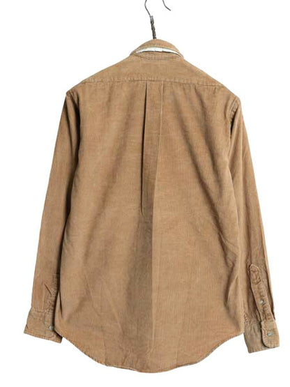 デッドストック 90s ポロ ラルフローレン 細畝 コーデュロイ 長袖 ボタンダウン シャツ キッズ XL メンズ S 程/ 新品 オールド 長袖シャツ