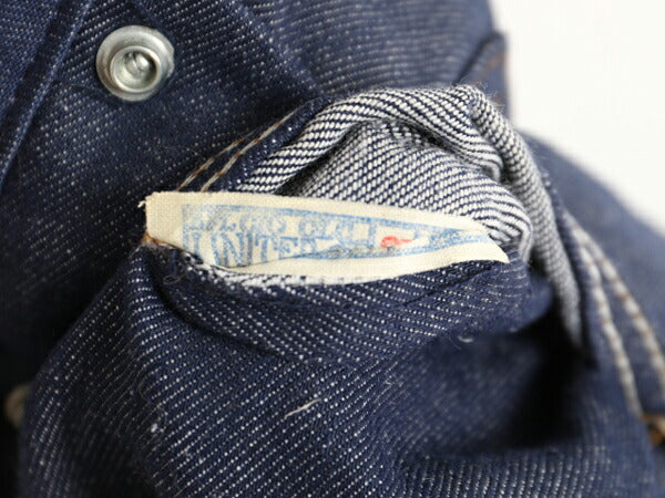濃紺 70s USA製 カーハート 裏 ボア デニム ベスト メンズ S / 古着 CARHARTT 70年代 ヴィンテージ プリントタグ パイル フリース ワーク