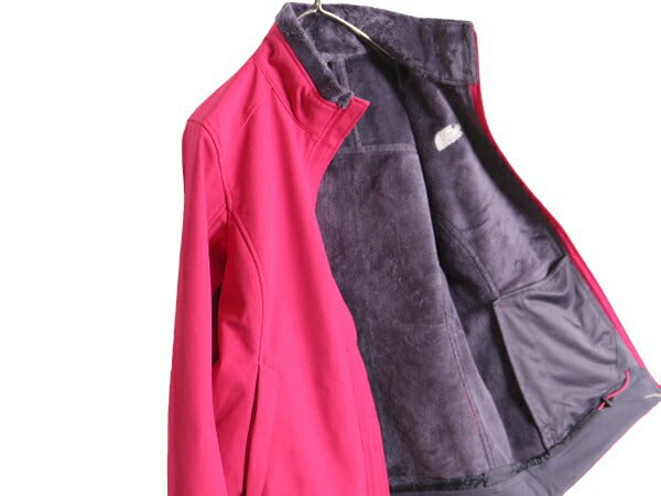 US企画 ノースフェイス APEX ソフトシェル ジャケット レディース M The North Face 裏 ボア パイル フリース ブルゾン フルジップ ピンク