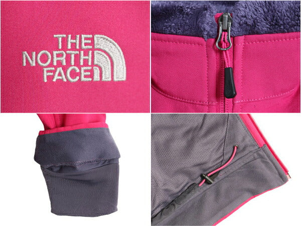 US企画 ノースフェイス APEX ソフトシェル ジャケット レディース M The North Face 裏 ボア パイル フリース ブルゾン フルジップ ピンク