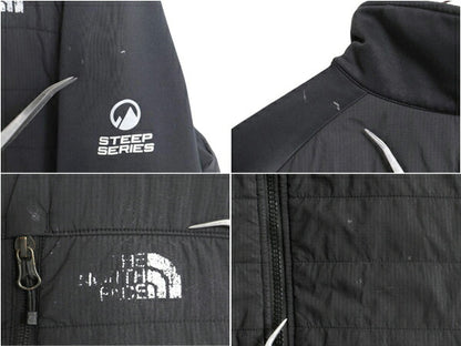 ノースフェイス スティープ シリーズ 中綿 ジャケット メンズ L 程/ 古着 The North Face STEEP SERIES ストレッチ ソフトシェル ブラック