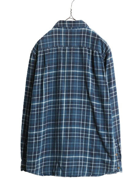 US企画 カーハート チェック ボタンダウン ヘビー フランネル シャツ メンズ M Carhartt ワーク ネルシャツ 厚手 コットン 廃盤 長袖シャツ