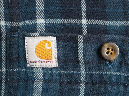US企画 カーハート チェック ボタンダウン ヘビー フランネル シャツ メンズ M Carhartt ワーク ネルシャツ 厚手 コットン 廃盤 長袖シャツ