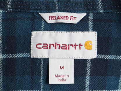 US企画 カーハート チェック ボタンダウン ヘビー フランネル シャツ メンズ M Carhartt ワーク ネルシャツ 厚手 コットン 廃盤 長袖シャツ